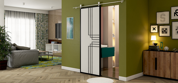 sliding bathroom door installation in Guadalupe